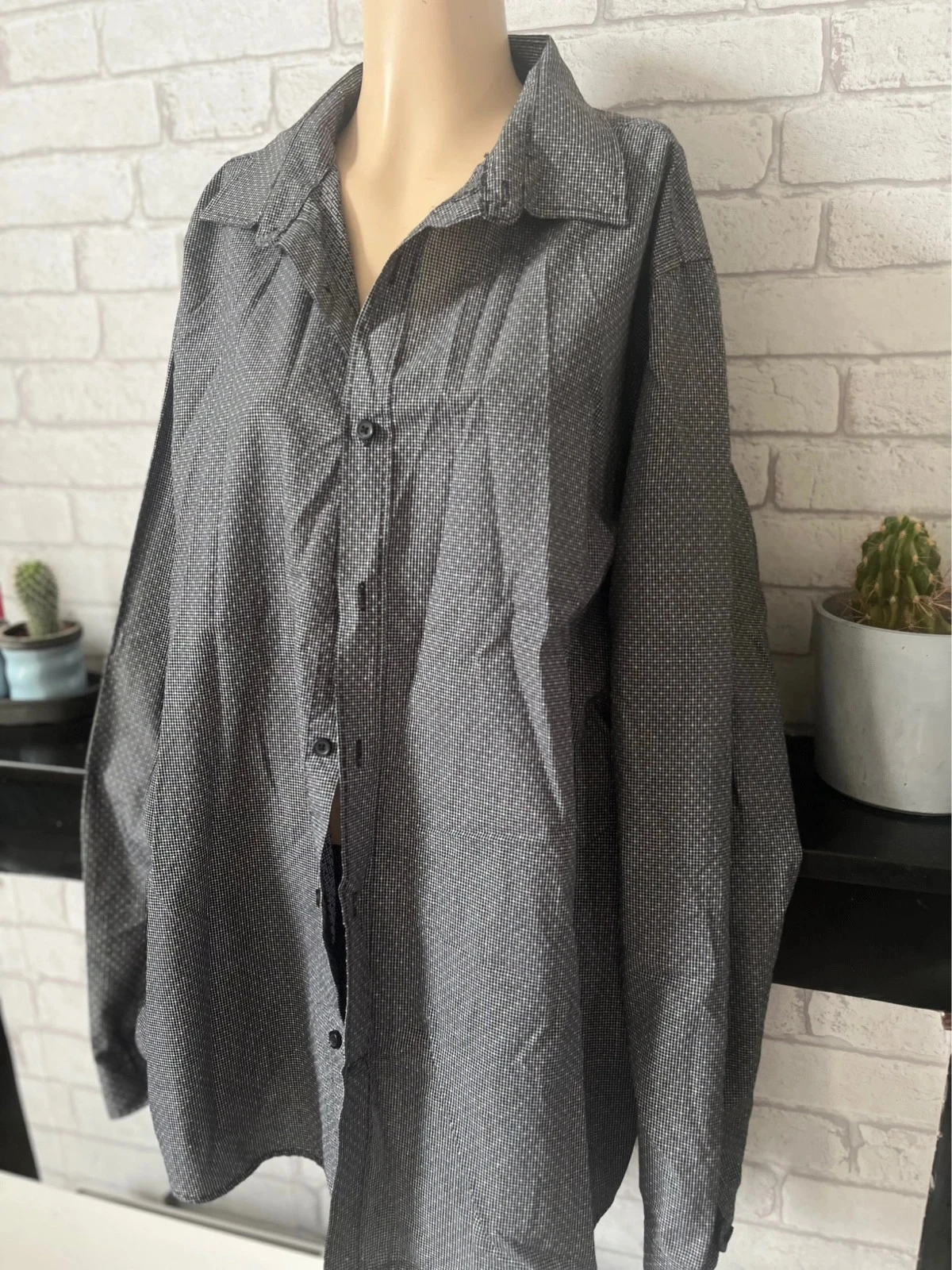 Camisa gris con estampado – Talla 44/46 – In Extenso – photo 2